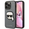 Karl Lagerfeld KLHCP14XSAPKHG iPhone 14 Pro Max 6,7 srebrny/silver hardcase Saffiano Karl`s Head Patch